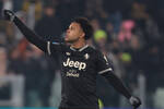 Weston McKennie doing his wizard wand goal celebration after scoring for Juventus.